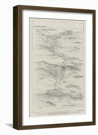 Sketch-Plan of the Panama Ship Canal-null-Framed Giclee Print