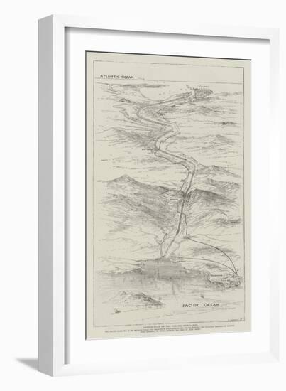 Sketch-Plan of the Panama Ship Canal-null-Framed Giclee Print