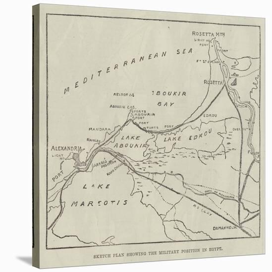 Sketch Plan Showing the Military Position in Egypt-null-Stretched Canvas