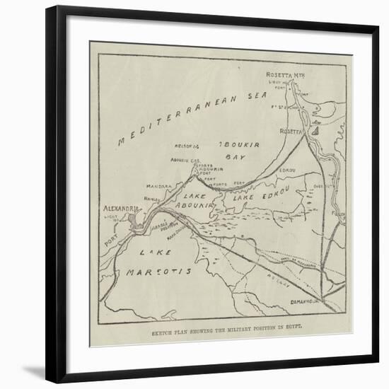 Sketch Plan Showing the Military Position in Egypt-null-Framed Giclee Print