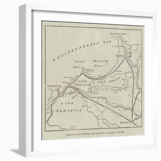 Sketch Plan Showing the Military Position in Egypt-null-Framed Giclee Print