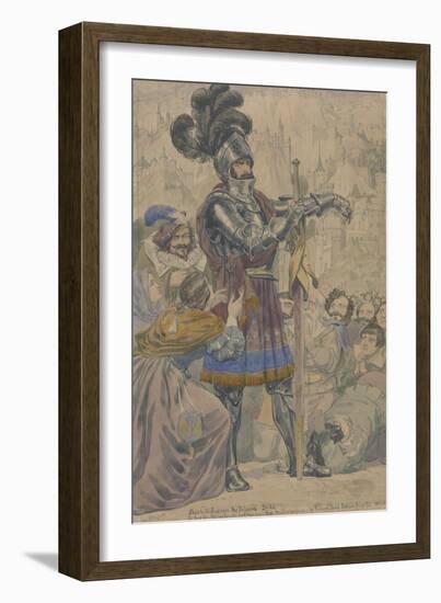 Sketch to Illustrate the Passions: Pride, C.1853-55 (W/C, Pen and Graphite on Paper)-Richard Dadd-Framed Giclee Print