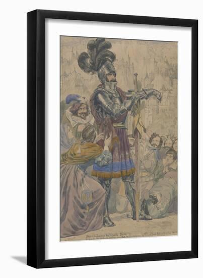 Sketch to Illustrate the Passions: Pride, C.1853-55 (W/C, Pen and Graphite on Paper)-Richard Dadd-Framed Giclee Print