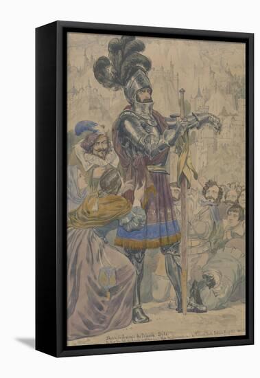 Sketch to Illustrate the Passions: Pride, C.1853-55 (W/C, Pen and Graphite on Paper)-Richard Dadd-Framed Stretched Canvas