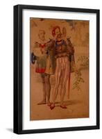 Sketch to Illustrate the Passions - Self Conceit or Vanity, 1854-Richard Dadd-Framed Giclee Print