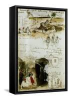 Sketchbook from Morocco, 1832-Eugene Delacroix-Framed Stretched Canvas