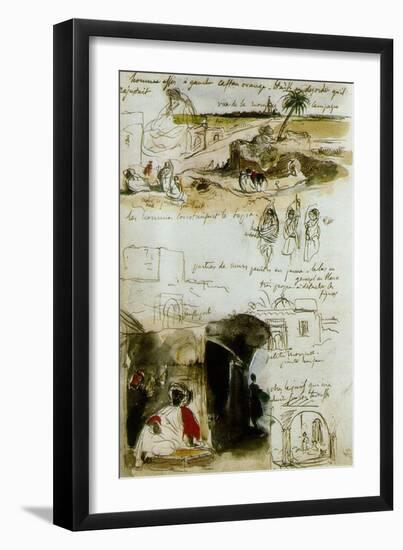 Sketchbook from Morocco, 1832-Eugene Delacroix-Framed Giclee Print