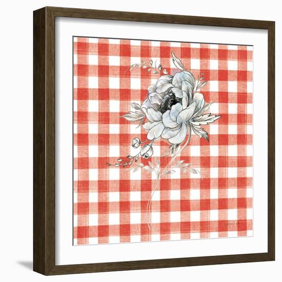 Sketchbook Garden VIII Red Checker-Danhui Nai-Framed Art Print