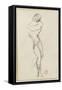 Sketchbook: Study of Man Standing for Darius Fleeing-Gustave Moreau-Framed Stretched Canvas