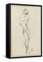 Sketchbook: Study of Man Standing for Darius Fleeing-Gustave Moreau-Framed Stretched Canvas