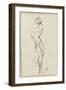 Sketchbook: Study of Man Standing for Darius Fleeing-Gustave Moreau-Framed Giclee Print