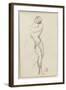 Sketchbook: Study of Man Standing for Darius Fleeing-Gustave Moreau-Framed Giclee Print