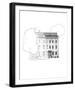 Sketchbook Townhouse-School of Padua-Framed Giclee Print