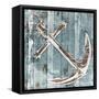 Sketched Anchor-OnRei-Framed Stretched Canvas