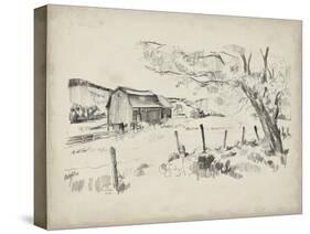 Sketched Barn View II-Jennifer Parker-Stretched Canvas