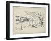 Sketched Barn View II-Jennifer Parker-Framed Art Print