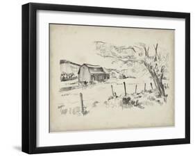 Sketched Barn View II-Jennifer Parker-Framed Art Print