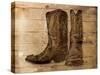 Sketched Boots-OnRei-Stretched Canvas