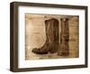 Sketched Boots-OnRei-Framed Art Print