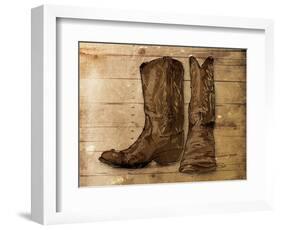 Sketched Boots-OnRei-Framed Art Print