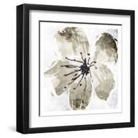 Sketched Cream Flower Mate-OnRei-Framed Art Print