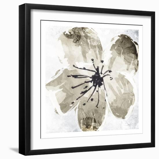 Sketched Cream Flower Mate-OnRei-Framed Art Print