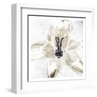 Sketched Cream Flower-OnRei-Framed Art Print