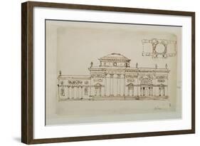 Sketched Design For a Domed Building-Robert Adam-Framed Giclee Print