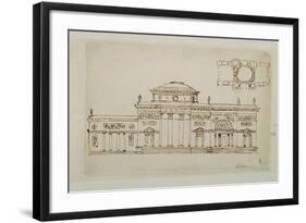 Sketched Design For a Domed Building-Robert Adam-Framed Giclee Print