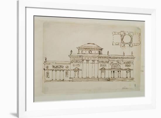 Sketched Design For a Domed Building-Robert Adam-Framed Giclee Print