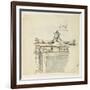 Sketched Design for a Fireplace-Robert Adam-Framed Giclee Print