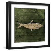 Sketched Fish-OnRei-Framed Art Print