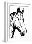 Sketched horse-OnRei-Framed Art Print