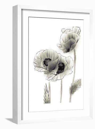 Sketched Poppies 2-Boho Hue Studio-Framed Art Print