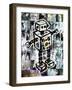 Sketched Robot Color-Roseanne Jones-Framed Giclee Print