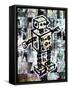 Sketched Robot Color-Roseanne Jones-Framed Stretched Canvas