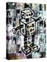 Sketched Robot Color-Roseanne Jones-Stretched Canvas