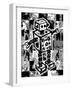 Sketched Robot-Roseanne Jones-Framed Giclee Print