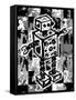 Sketched Robot-Roseanne Jones-Framed Stretched Canvas