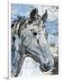Sketched Rustic Horse-OnRei-Framed Art Print