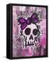 Sketched Skull Princess-Roseanne Jones-Framed Stretched Canvas