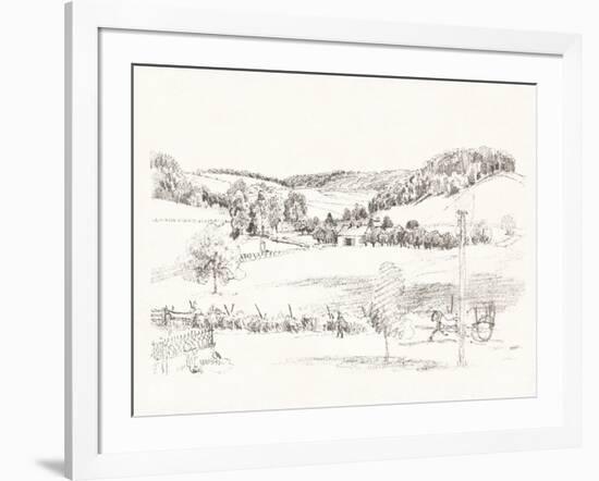 Sketched Vista-James Fuller Queen-Framed Giclee Print