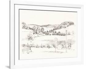 Sketched Vista-James Fuller Queen-Framed Giclee Print