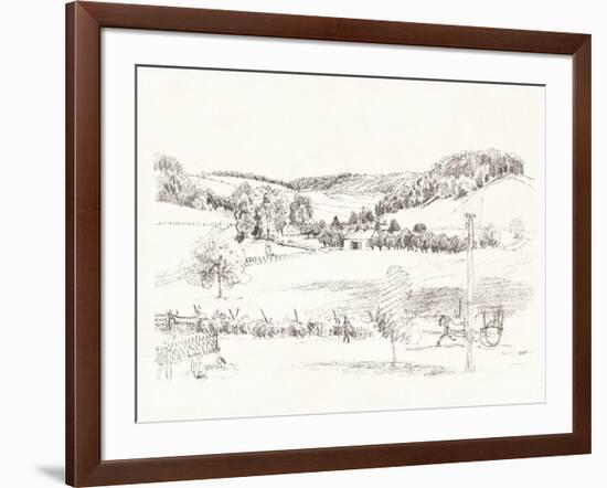 Sketched Vista-James Fuller Queen-Framed Giclee Print