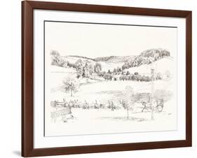 Sketched Vista-James Fuller Queen-Framed Giclee Print