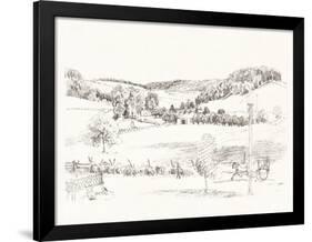 Sketched Vista-James Fuller Queen-Framed Giclee Print