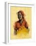 Sketched Woman in Color II-Jane Slivka-Framed Art Print