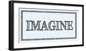 Sketched Words - Imagine-BG^Studio-Framed Art Print