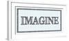 Sketched Words - Imagine-BG^Studio-Framed Art Print