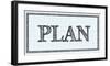 Sketched Words - Plan-BG^Studio-Framed Art Print